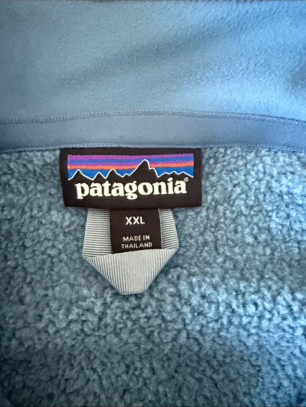 Patagonia Blue Heather Logo Knit Pullover - Picture 3 of 5